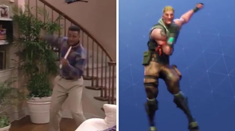 celebrities suing fortnite over dance moves - scenario fortnite dance irl