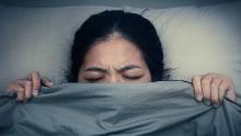 Asian woman unable to fall as sleep. Asian girl having trouble with getting up early in the morning, Nightmare.; Shutterstock ID 416975215; Job: CNNie Design Website