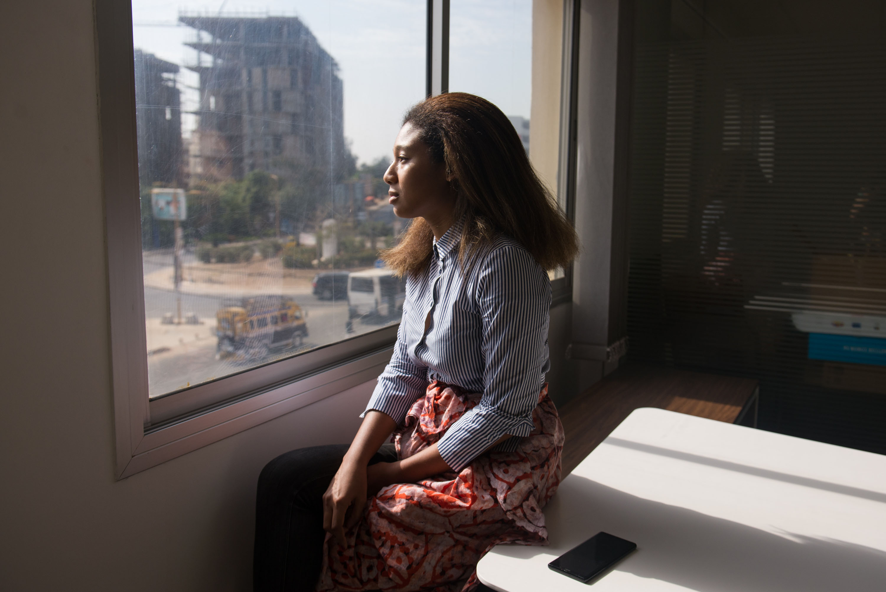 Olivia Codou photographed in the Dakar office she shares with other startup entrepreneurs.