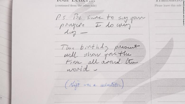 &quot;P.S. Be sure to say your prayers. I do every day,&quot; President Bush wrote.