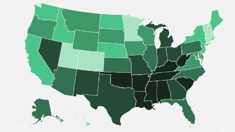 The healthiest -- and least healthy -- US states