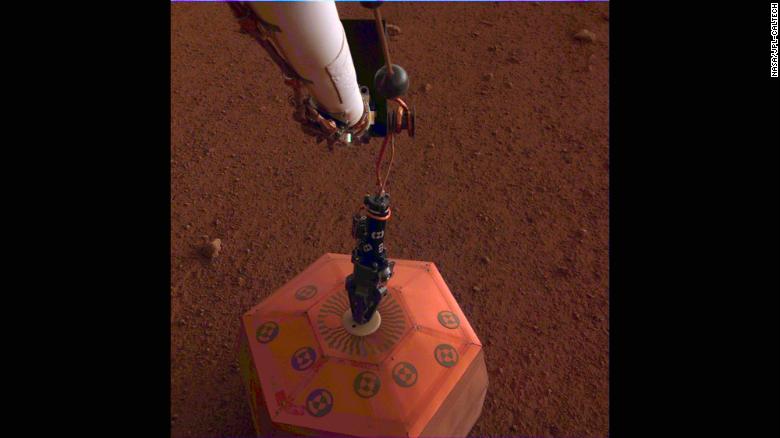 InSight placed the SEIS instrument, or seismometer, on the Martian surface on December 19. This is the first seismometer placed on another planet.