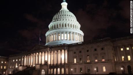 The US Capitol is seen ahead of a possible government shutdown, in Washington, DC, December 21, 2018. The US House of Representatives adjourned on December 21 without Congress passing a spending deal, assuring a partial government shutdown at midnight as President Donald Trump and lawmakers remain at odds over border wall funding.