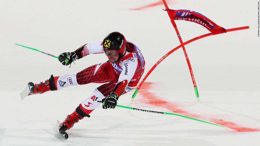 Alpine Skiing - Alpine Skiing World Cup - Men&#39;s Parallel Giant Slalom - Alta Badia, Italy - December 17, 2018   Austria&#39;s Marcel Hirsher in action during the Men&#39;s Parallel Giant Slalom   REUTERS/Stefano Rellandini     TPX IMAGES OF THE DAY (Newscom TagID: rtrlten694748.jpg) [Photo via Newscom]