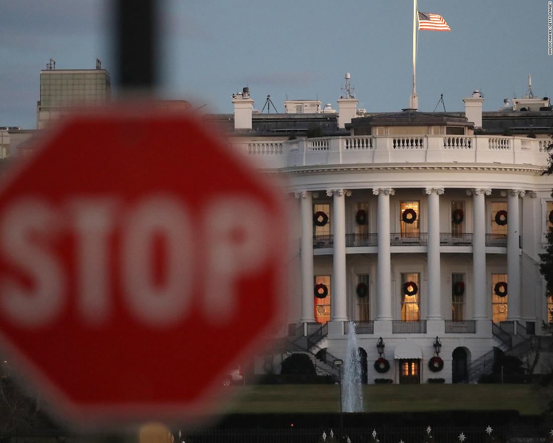 A view of the White House in late December.