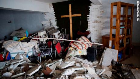 A demolished house church is seen in the city of Zhengzhou in central China's Henan province in June.