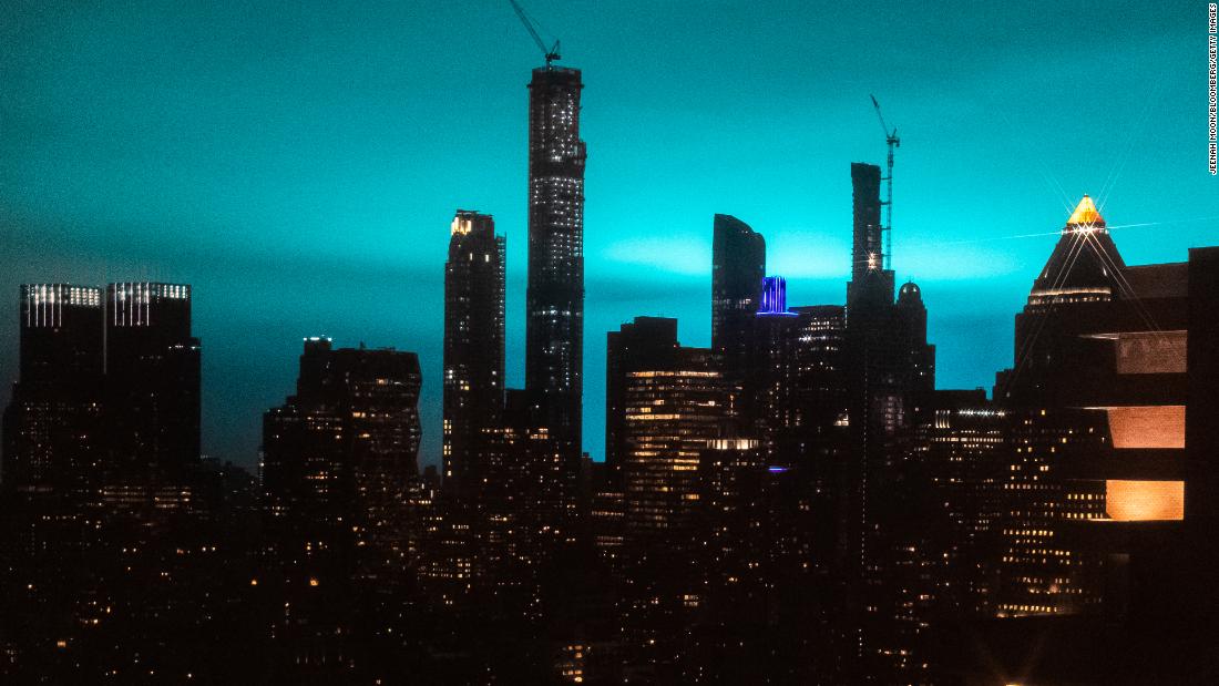 In pictures Eerie glow over New York skyline