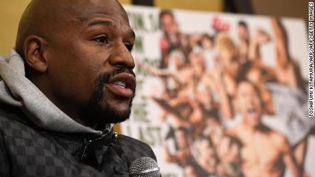 Mayweather speaks to the media during a press conference at a Tokyo hotel on December 29.