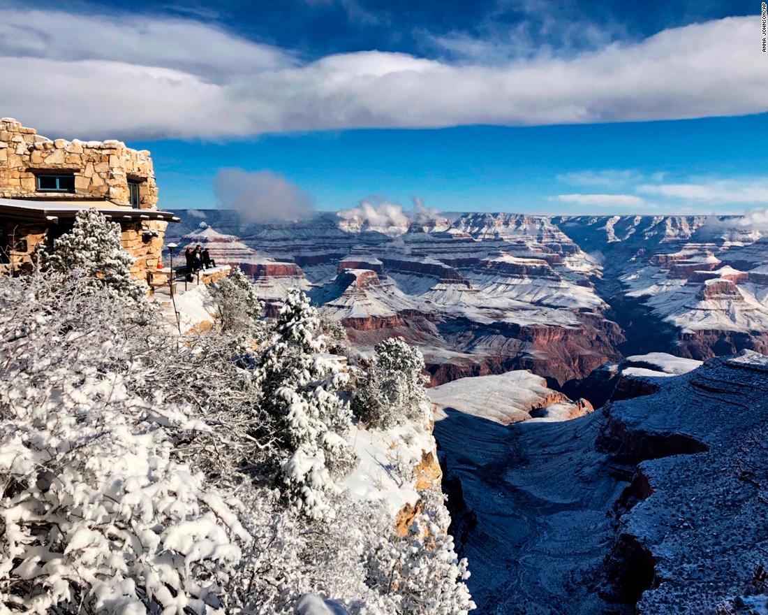 This photo, taken on Tuesday, January 1, shows the South Rim of Grand Canyon National Park in Arizona. While parts of the park were closed because of the shutdown, much of its South Rim was open and accessible.