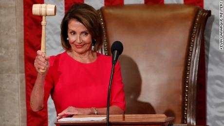 Nancy Pelosi (D-CA) raises the gavel after being elected as House Speaker as the US House of Representatives meets for the start of the 116th Congress inside the House Chamber on Capitol Hill in Washington on January 3, 2019. 