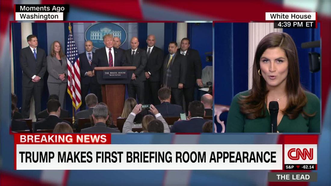 Trump Makes Surprise Appearance In Briefing Room Takes No Questions