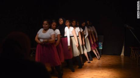 A performance organized by Bussy, a local initiative that coaches women to participate in storytelling performances on sexual harassment and other forms of violence.