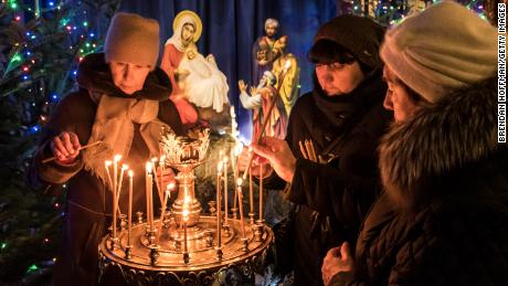 For Orthodox churches in Ukraine and Russia, a politically charged Christmas