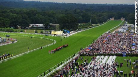 Queen Elizabeth II makes her way to the course ahead of racing at Royal Ascot.