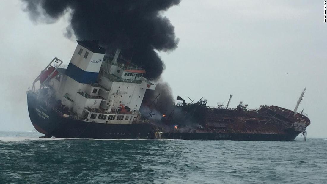 One dead after oil tanker catches fire south of Hong Kong - CNN