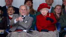Prince Philip, the Duke of Edinburgh and Queen Elizabeth II attend the Braemar Gathering featuring the Highland Games on September 5, 2015 in Braemar, Scotland.