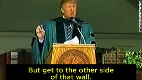Trump urges 2004 crowd to break through walls - CNN Video