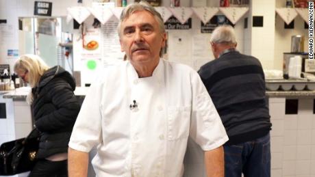 Robins Pie and Mash shop manager Ernie Holmes, 63, employs many European staff. 