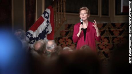 SIOUX CITY, IOWA - JANUARY 05: Sen. Elizabeth Warren (D-MA) speaks to guests during an organizing event at the Orpheum Theater on January 5, 2019 in Sioux City, Iowa. Warren announced on December 31 that she was forming an exploratory committee for the 2020 presidential race.  (Photo by Scott Olson/Getty Images)