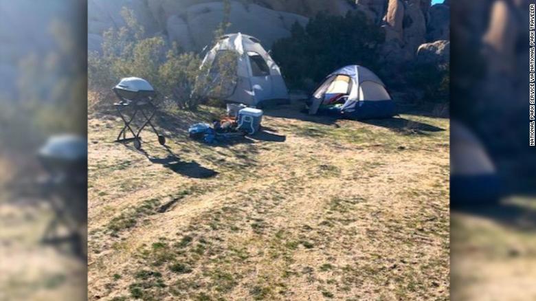 A group of people set up camp on an illegal camp site, David Smith told National Parks Traveler.