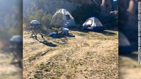 A group of people set up camp on an illegal camp site, David Smith told National Parks Traveler.