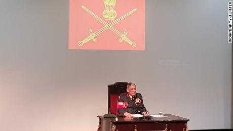 Indian Army Chief Bipin Rawat addresses the media ahead of India's Army Day, which takes place on January 15th each year. 