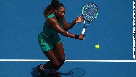 Serena Williams spent less than an hour on court in winning her opener at the Australian Open. 