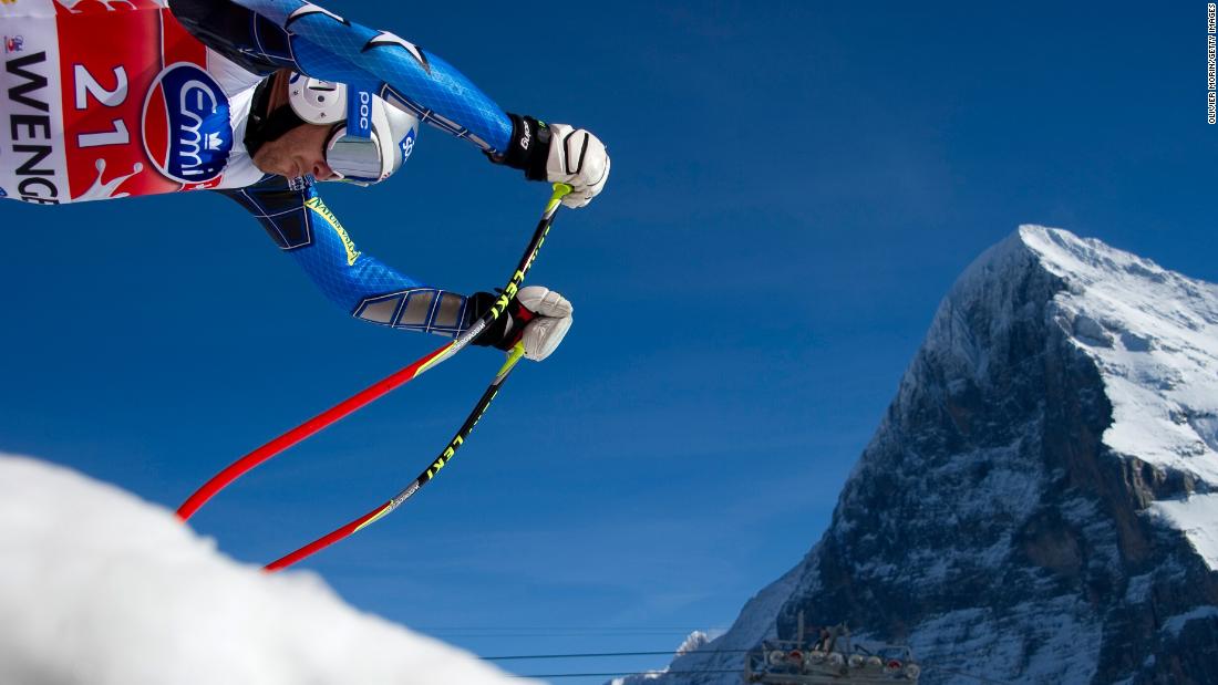 The longest running race on the calendar takes place against the backdrop of the Eiger and its infamous north face (in shadow), scene of many feats of mountaineering heroism and tragedy. 