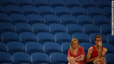 When you've got the Margaret Court Arena to yourself ...