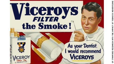 An advert for Viceroy cigarettes.