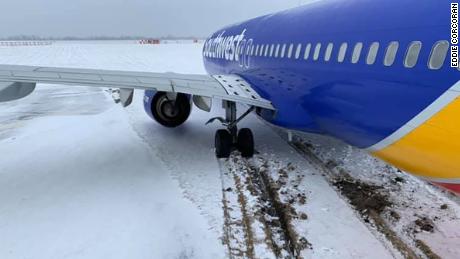 No one on board a Southwest Airlines flight was injured Friday at Eppley Airfield in Omaha, Nebraska. 