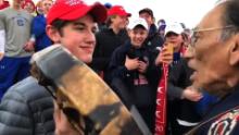 Kaya Taitano was at Friday's Indigenous Peoples March in Washington, DC, and filmed this confrontation between a teen in a Make America Great Again hat who stood directly in front of a Native American elder, who chanting and beating a drum.  Other teens were taunting him and shooting video in the distance.   The elder was identified as Nathan Phillips of the Omaha Tribe. He's a Vietnam veteran.    title: KC🇬🇬🇺🇬🇺🌴🇬🇺🌴🌴 on Instagram: &quot;The amount of disrespect.... TO THIS DAY. #SMH #ipmdc19 #ipmdc #indigenousunited #indigenouspeoplesmarch #indigenouspeoplesmarch2019&quot;  duration: 00:00:00  site: Instagram  author: null  published: Wed Dec 31 1969 19:00:00 GMT-0500 (Eastern Standard Time)  intervention: no  description: null