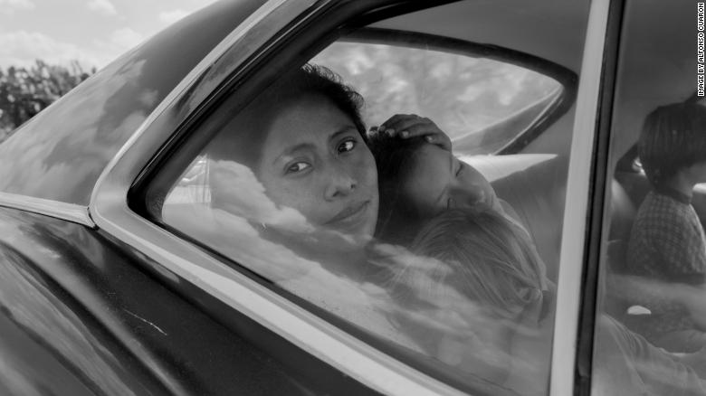 Yalitza Aparicio (left) in 'Roma'