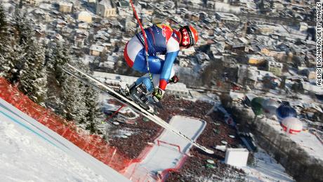 Swiss racer Didier Cuche is a five-time Kitzbuehel champion.