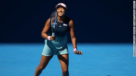 Naomi Osaka was all smiles at the Australian Open after reaching the semifinals. 