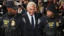 Roger Stone, a longtime adviser to President Donald Trump, arrives at the Prettyman United States Courthouse before facing charges from Special Counsel Robert Mueller that he lied to Congress and engaged in witness tampering January 29, 2019 in Washington, DC. (Chip Somodevilla/Getty Images)
