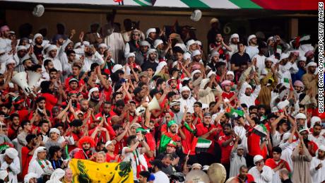 UAE supporters will be cheering its team on in the Asian Cup semifinal against Qatar.