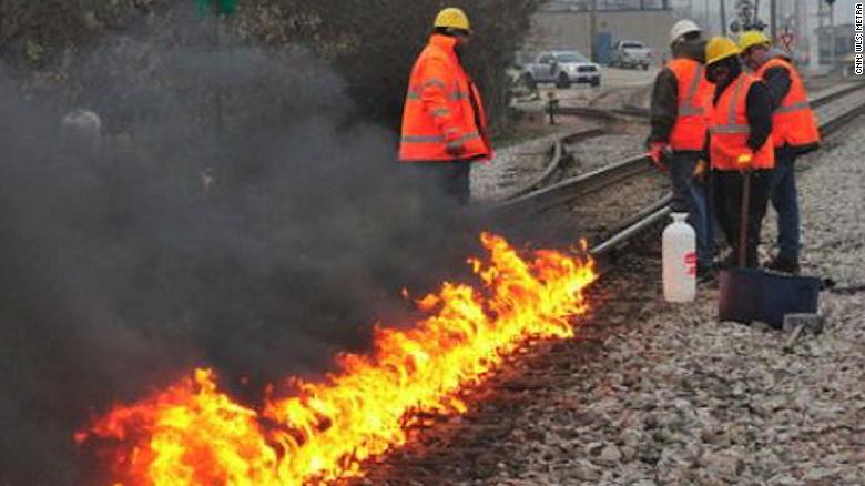 Why Chicago train tracks are being set on fire