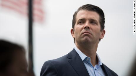 NEW YORK, NY - JUNE 11: Donald Trump Jr. arrives for a ribbon cutting event for a new clubhouse at Trump Golf Links at Ferry Point, June 11, 2018 in The Bronx borough of New York City. According to President Donald Trump's latest financial disclosures, the Trump Organization oversees 17 golf courses and clubs, generating $221 million in revenue last year. Trump Golf Links at Ferry Point opened in 2015.  (Photo by Drew Angerer/Getty Images)