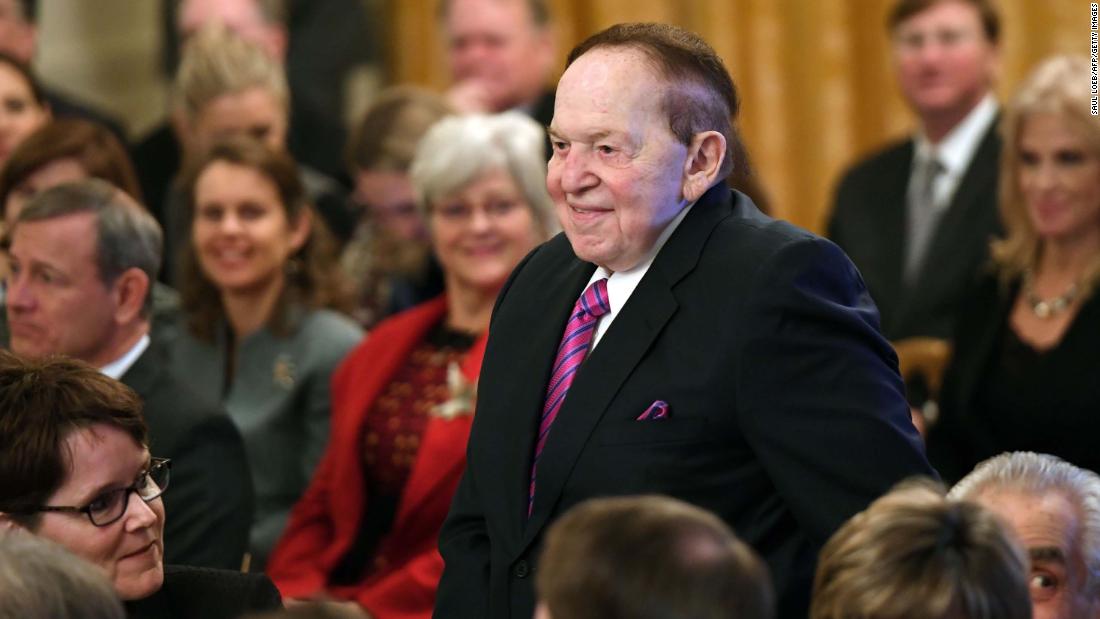 Adelsons provide $75 million cash infusion to Trump's reelection effort