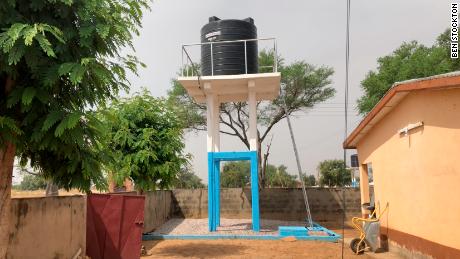 The new water source at Mirigu health center.