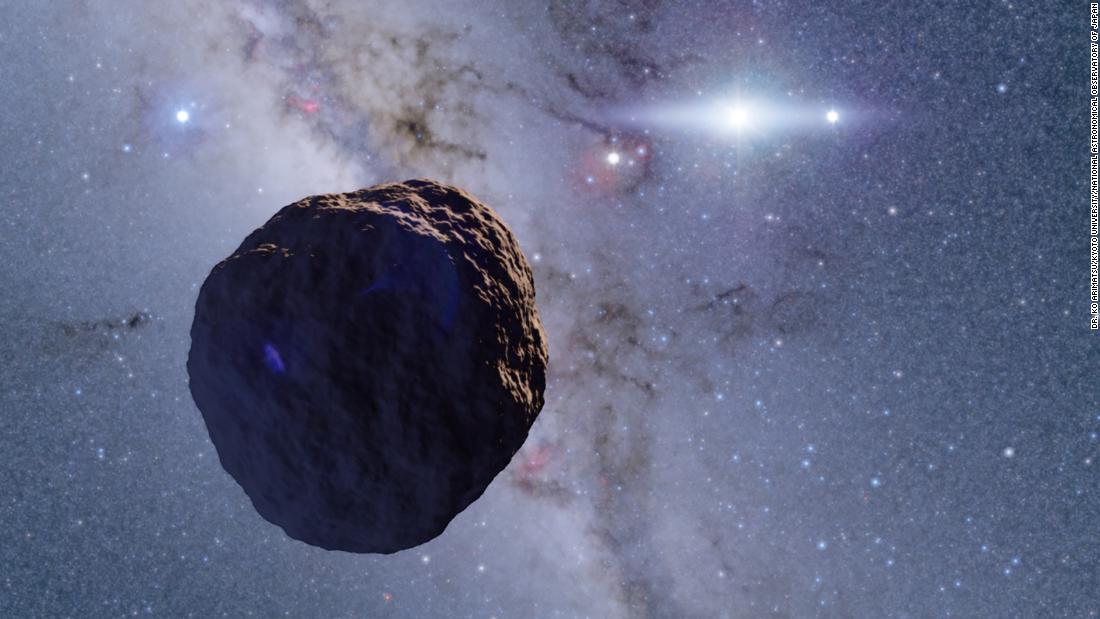This 1.3-kilometer (0.8-mile)-radius Kuiper Belt Object discovered by researchers on the edge of the solar system is believed to be the step between balls of dust and ice and fully formed planets.
