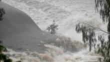 TOWNSVILLE, AUSTRALIA - FEBRUARY 01: Seen is a lone tree in raging floodwaters  of the Ross River  on February 01, 2019 in Townsville, Australia. Queensland Premier Annastacia Palaszczuk has declared Townsville a disaster area and has ordered school closures today after heavy rains caused flooding and landslides in the area. The bureau of meteorology is predicting 400mm of rain to fall over the weekend and into next week. (Photo by Ian Hitchcock/Getty Images)