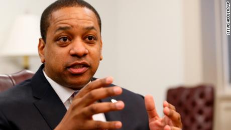 Virginia Lt. Gov. Justin Fairfax speaks during an interview in his office at the Capitol in Richmond, Va., on Saturday, Feb. 2, 2019. (AP/Steve Helber)