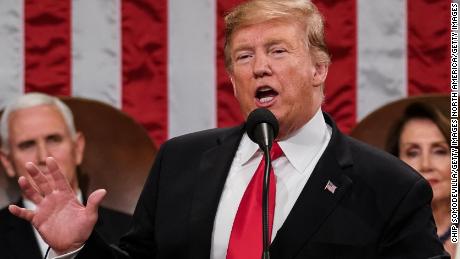 WASHINGTON, DC - FEBRUARY 05:  President Donald Trump delivers the State of the Union address in the chamber of the U.S. House of Representatives at the U.S. Capitol Building on February 5, 2019 in Washington, DC. President Trump's second State of the Union address was postponed one week due to the partial government shutdown.  (Photo by Chip Somodevilla/Getty Images)