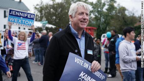 HAYMARKET, VA - OCTOBER 20:  Virginia State Attorney General Mark Herring (C) participates in the annual Haymarket Day parade October 20, 2018 in Haymarket, Virginia. Democratic U.S. House candidate and Virginia State Sen. Jennifer Wexton (D-33rd District) is challenging incumbent Rep. Barbara Comstock (R-VA) for the House seat that has been in Republican hands since 1981. Wexton is currently leading Comstock in most of the polls.  (Photo by Alex Wong/Getty Images)