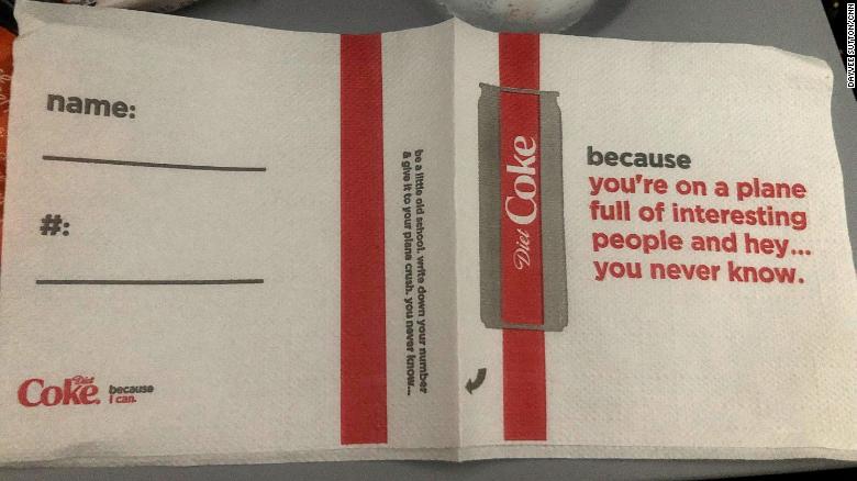 Delta And Coke Thought These Flirtatious Napkins Were Clever But