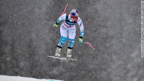 Vonn in the downhill run of the Alpine combined in Are