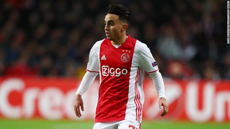 Nouri had featured for Ajax during the club&#39;s run to the 2016/17 Europa League final.