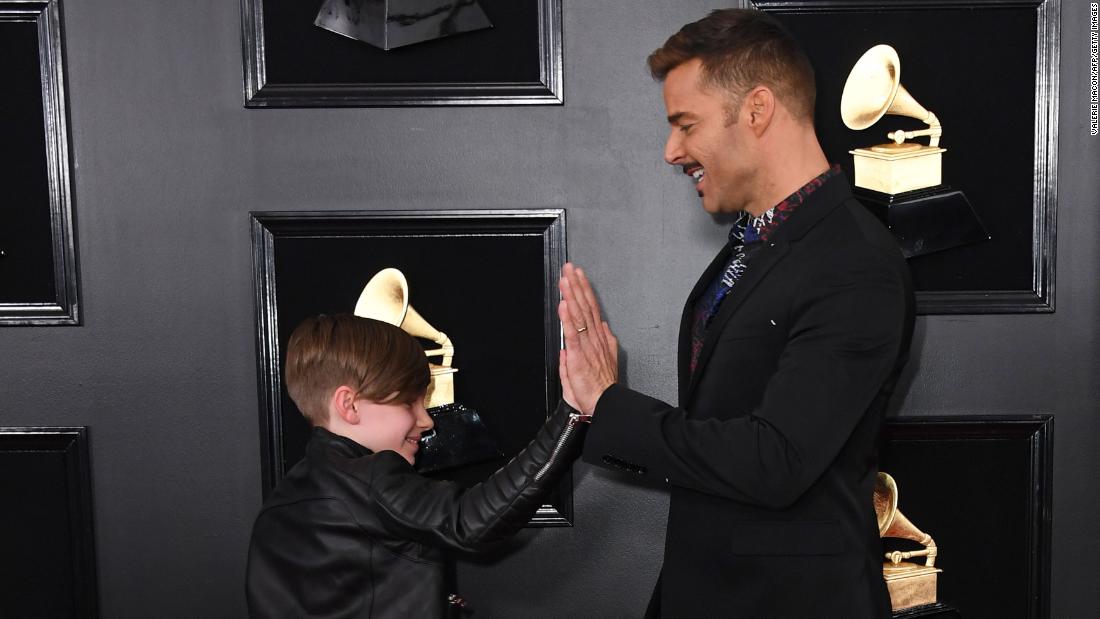 Ricky Martin and his son Matteo